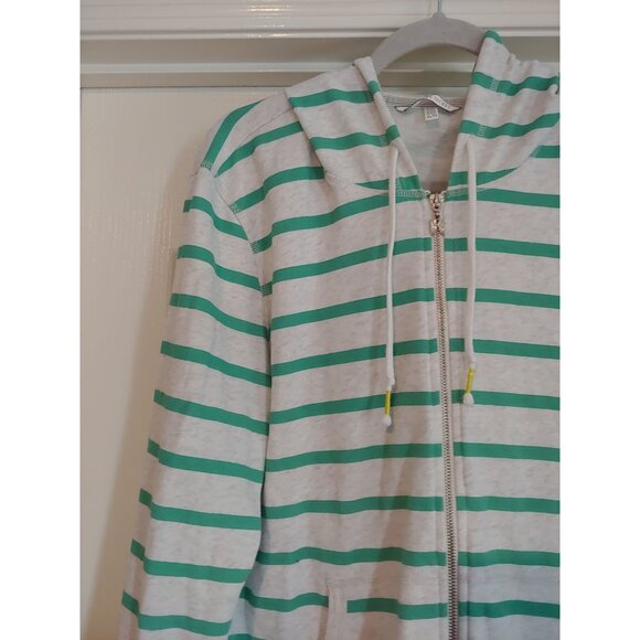 Victoria's Secret Stripe Full Zip Hoodie Tropical School Preppy Vacation XL - Picture 3 of 9